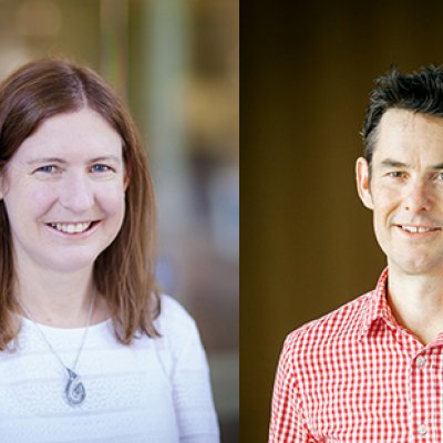 Professor Debra Bernhardt and Professor Paul Hodges 